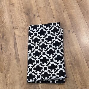 NWOT Panel black/cream geometric print curtains (set of 2)